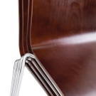 Chaises dossier carré marron foncé (lot de 4) - Bolero
