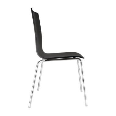 Chaise dossier carré noire lot de 4 - Bolero