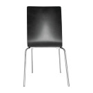Chaise dossier carré noire lot de 4 - Bolero