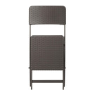 Chaises pliantes en rotin PE marron (lot de 2) - Bolero