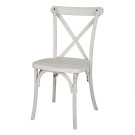 Chaises en résine à dossier croisé Manhattan blanches (lot de 4) - Bolero