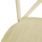 Chaises à dossier croisé en résine Manhattan effet bois naturel (lot de 4) - Bolero