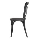 Chaises en résine à dossier croisé Manhattan noires (lot de 4) - Bolero