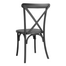 Chaises en résine à dossier croisé Manhattan noires (lot de 4) - Bolero