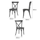 Chaises en résine à dossier croisé Manhattan noires (lot de 4) - Bolero