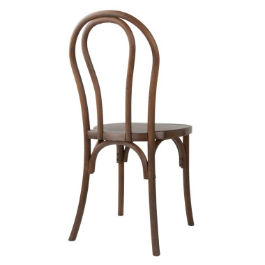 Chaises en résine style bois courbé Soho noyer (lot de 4) - Bolero