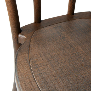 Chaises en résine style bois courbé Soho noyer (lot de 4) - Bolero