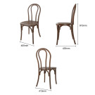 Chaises en résine style bois courbé Soho noyer (lot de 4) - Bolero