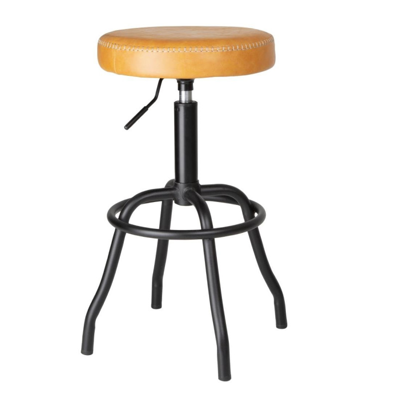 Tabouret de bar en PU Brooklyn caramel - Bolero