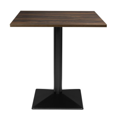 Table carrée Complete effet bois foncé 700mm - Bolero