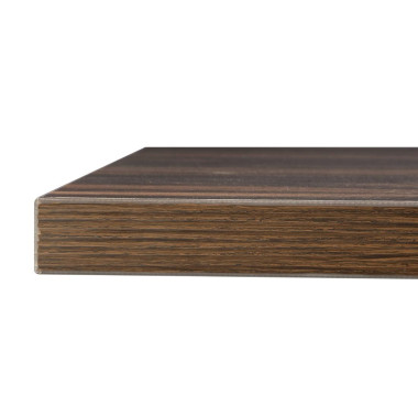 Table carrée Complete effet bois foncé 700mm - Bolero