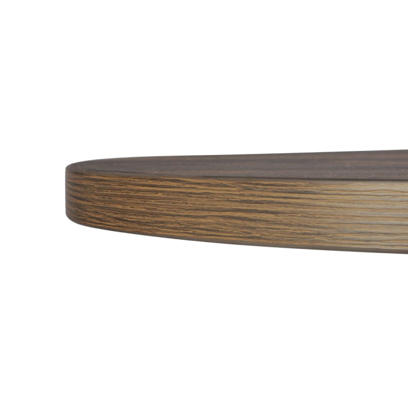 Table ronde Complete effet bois foncé 600mm - Bolero