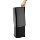 Poubelle carrée noir titane 7L - Bolero