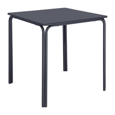 Table carrée en acier Adeline 700mm bleu ardoise - Bolero