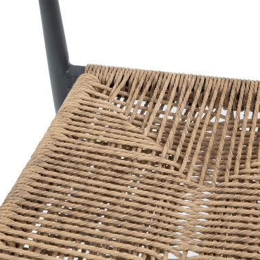 Fauteuils d'extérieur en rotin PE tressé Eden naturels (lot de 4) - Bolero