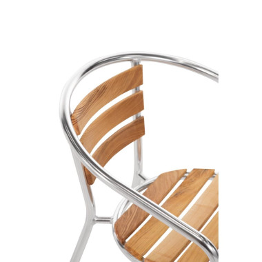 Fauteuils en frêne et aluminium 730mm (Lot de 4) - Bolero
