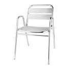 Fauteuils empilables en aluminium avec accoudoirs x4 - Bolero