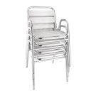 Fauteuils empilables en aluminium avec accoudoirs x4 - Bolero