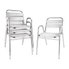 Fauteuils empilables en aluminium avec accoudoirs x4 - Bolero