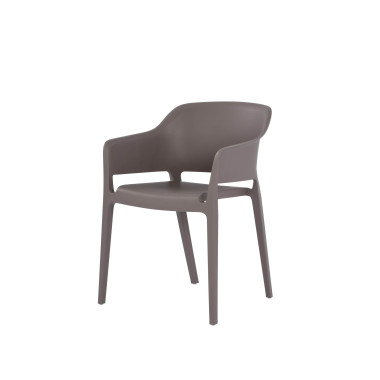 Chaise empilable en polypropylène Giethoorn - Gris moyen - Lot de 4 - Veba  au meilleur prix sur Restock CHR