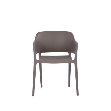 Chaise empilable en polypropylène Giethoorn - Gris moyen - Lot de 4 - Veba  au meilleur prix sur Restock CHR