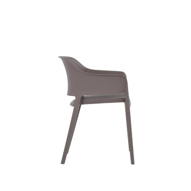 Chaise empilable en polypropylène Giethoorn - Gris moyen - Lot de 4 - Veba  au meilleur prix sur Restock CHR