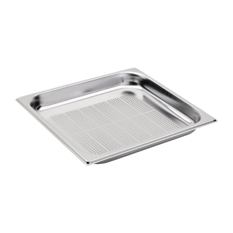 Bac inox perforé GN 2/3 profondeur 65mm - Gastro M
