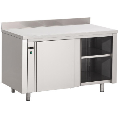 Armoire chauffante inox avec dosseret 850x1800x700mm - Gastro M
