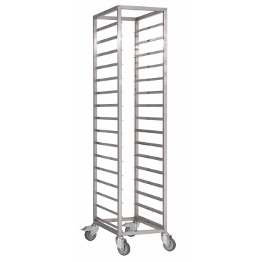Chariot à glissières inox GN 1/1 18 niveaux - Gastro M