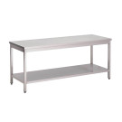 Table inox avec étagère basse 1500 x 700 x 890mm - Gastro M