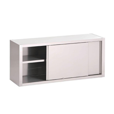 Placard mural inox avec portes coulissantes 660 x 1800 x 400mm - Gastro M