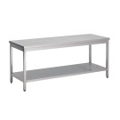 Table inox avec étagère basse 1400 x 600 x 850mm - Gastro M