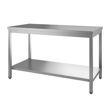 Table de préparation inox 304 avec étagère basse 89x100x70cm - Gastro M