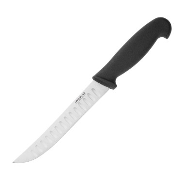 Couteau tout usage alvéolé noir 125mm - Hygiplas