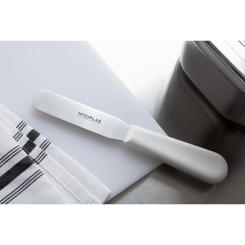 Couteau spatule droit blanc 100mm - Hygiplas