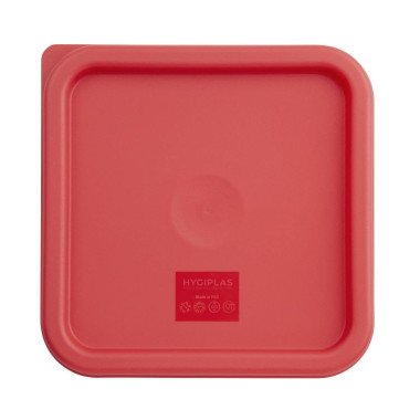 Couvercle carré rouge moyen - Hygiplas