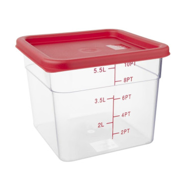 Couvercle carré rouge moyen - Hygiplas