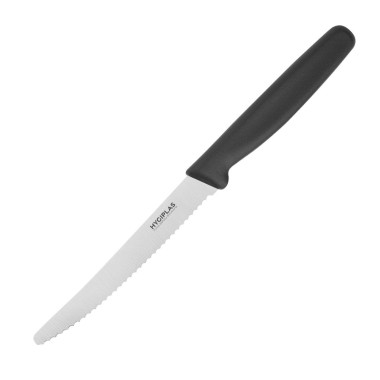 Couteau à tomates denté noir 100mm - Hygiplas