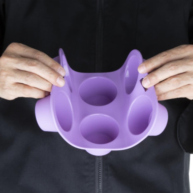 Moule 6 muffins flexible en silicone violet - Hygiplas