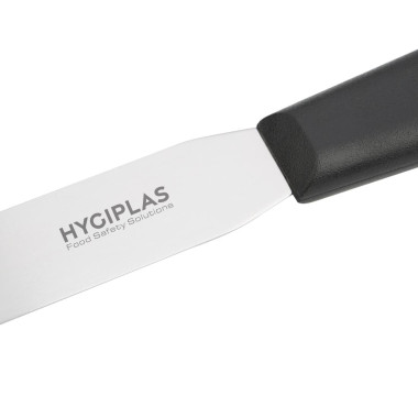 Couteau spatule à lame droite noir 100mm - Hygiplas