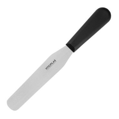 Couteau spatule à lame droite noir 150mm - Hygiplas
