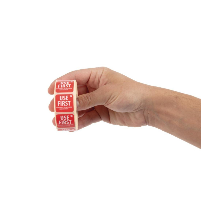 Etiquettes a utiliser en premier (Lot de 1000) - Hygiplas