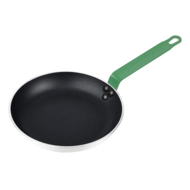 Poêle aluminium antiadhésive Teflon Platinum Plus avec manche vert 240mm - Hygiplas