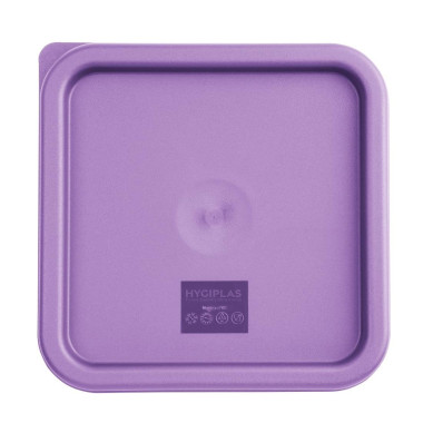 Couvercle moyen carré pour boîte alimentaire violet - Hygiplas