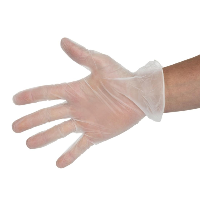 Gants en vinyle non poudrés S (lot de 100) - Hygiplas