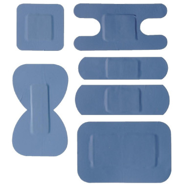 Pansements bleus assortis (Lot de 100) - 70 x 30 x 50 mm - AERO