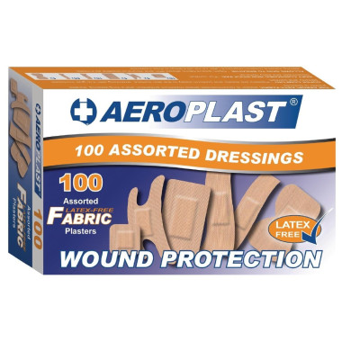 Pansements sans latex assortis Aeroplast (Lot de 100) - 70 x 30 x 50 mm - AERO