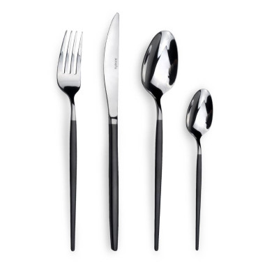 Cuillères de table noires Soprano (lot de 12) - AMEFA