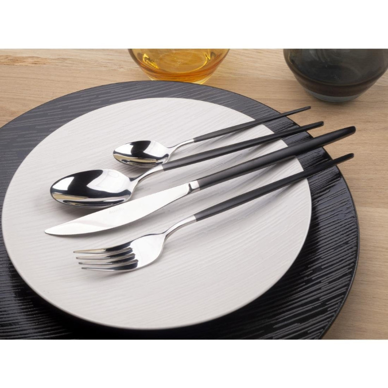 Cuillères de table noires Soprano (lot de 12) - AMEFA