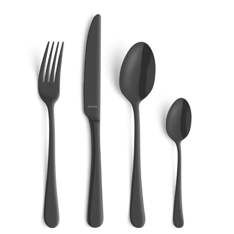 Fourchettes de table Austin noires (lot de 12) - AMEFA